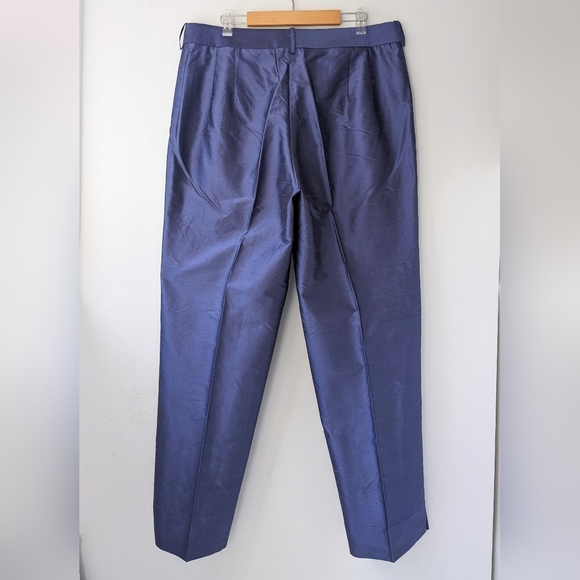 Vintage 100% Silk Iridescent Trouser Pants - Picture 3 of 13